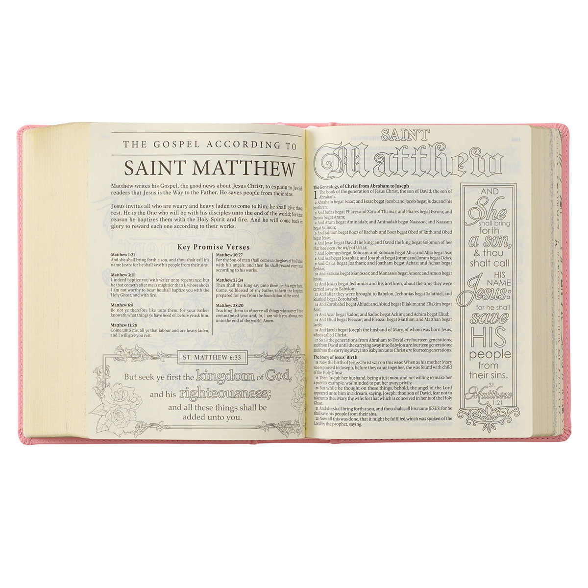 Pink Hardcover Faux Leather My Promise Bible