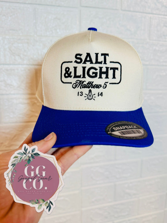 Salt And Light Hat, Embroidered Vintage Hat, Christian Dad Hat, Christian Gift