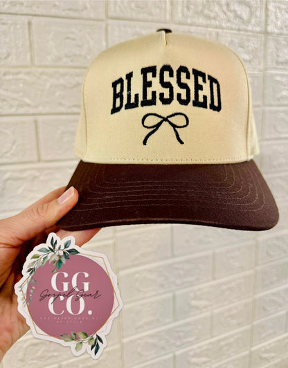 Blessed Bow - Embroidered Vintage Hat