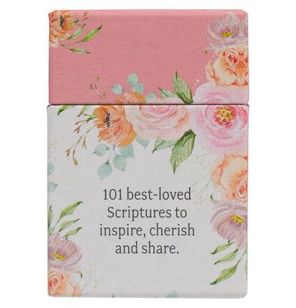 101 Favorite Bible Verses for Women Pink Floral Box of Blessings