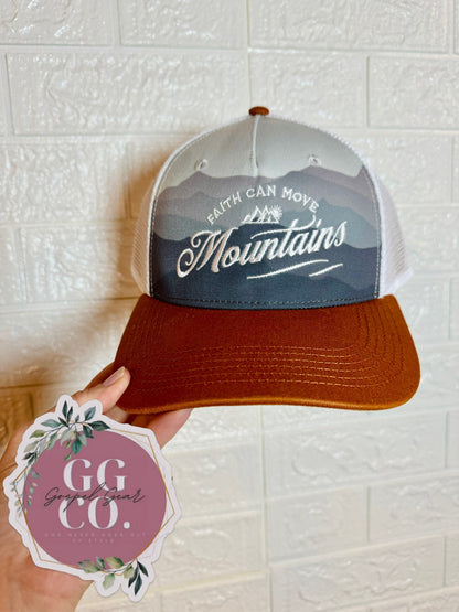 Faith Can Move Mountains - Specialty Christian Trucker Hat
