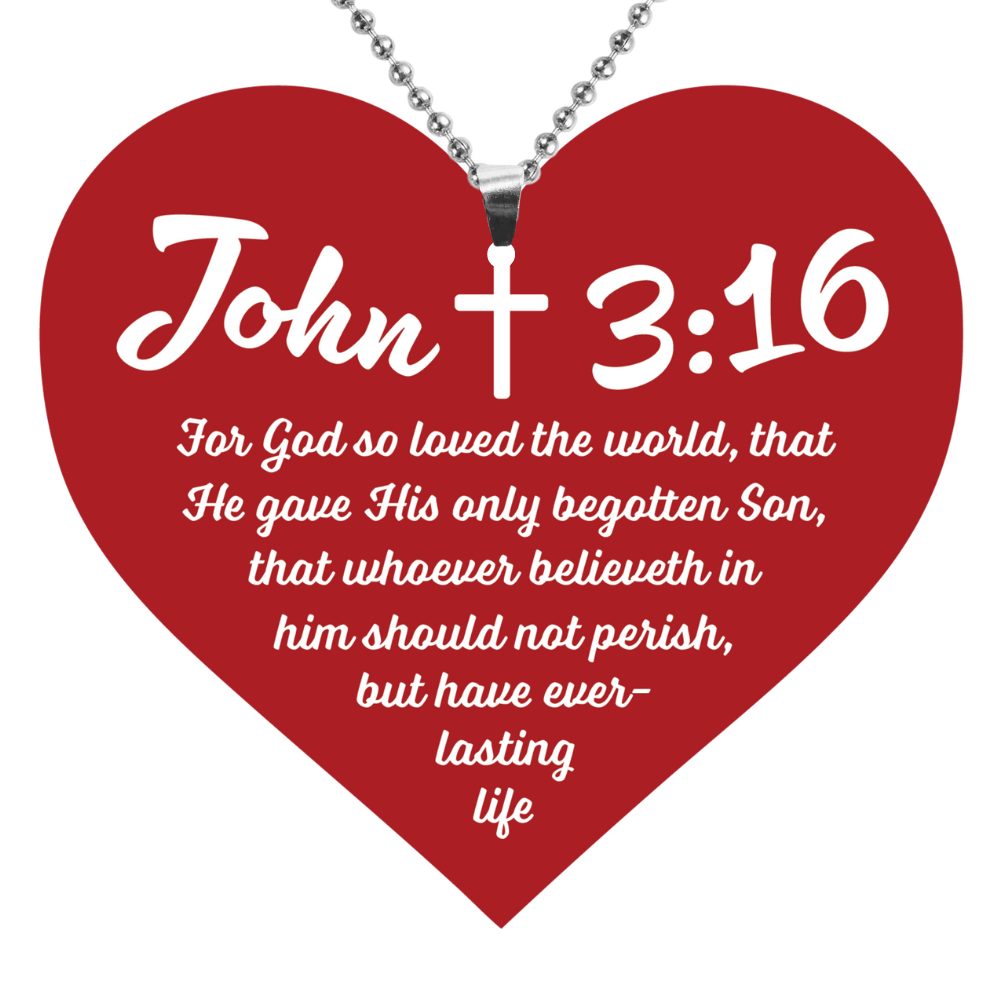 John 3:16 Key Chain, Rearview Mirror Ornament