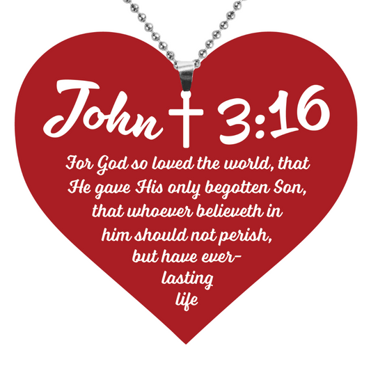 John 3:16 Key Chain, Rearview Mirror Ornament