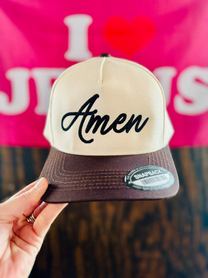Amen - Embroidered Christian Structured Hat