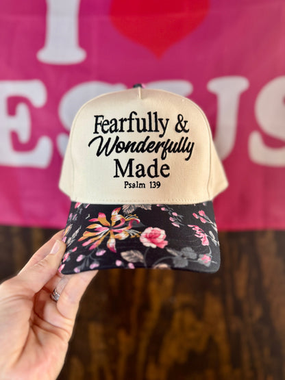 Fearfully And Wonderfully Made - Embroidered Vintage Hat