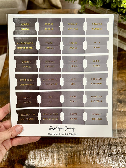Gold Foil Smoky Coal Matte - Christian Bible Tabs