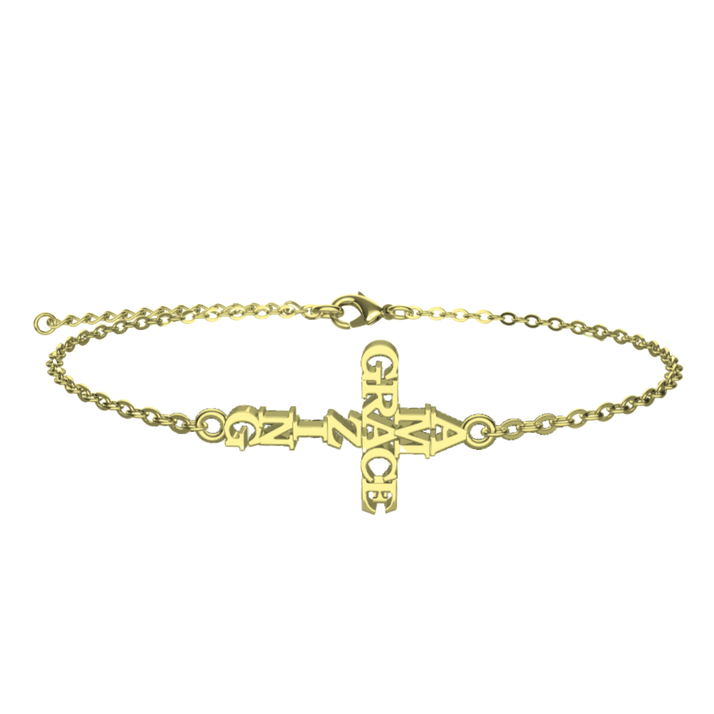 Amazing Grace Cross Bracelet