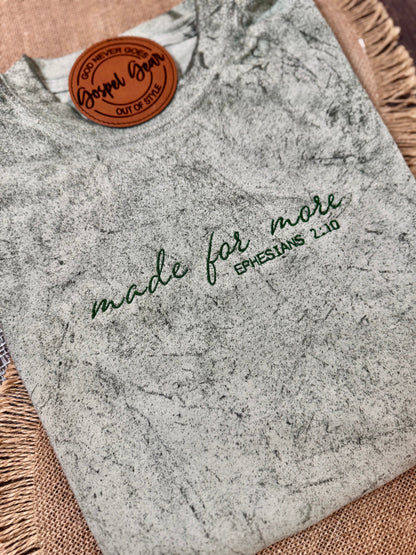 Made For More Color Blast Embroidered Shirt, Embroidered Pullover, Christian Shirt, Embroidered Pullover, Christian Gift, Church Shirt