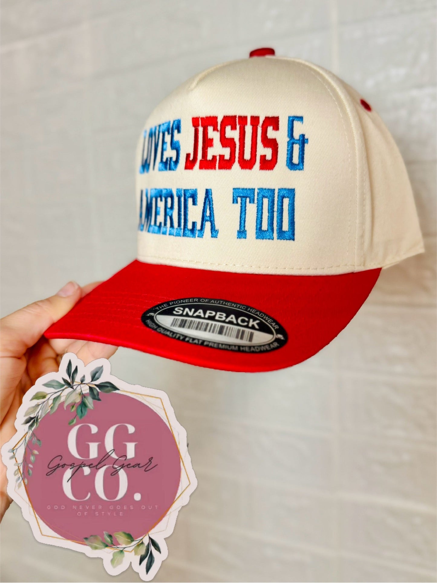 Loves Jesus & America Too Embroidered Hat, Embroidered Hat, Embroidered Christian Hat, Christian Dad Hat, Christian Gift, Embroidered Vintage Hat, Christian Gift