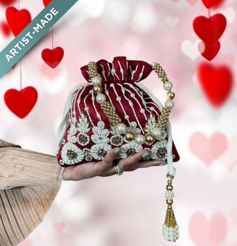 Statement Embroidered Bag for Special occasions by Rachel Christian