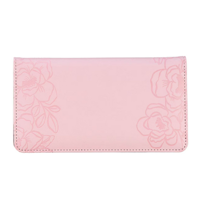 Find Refuge Pink Faux Leather Checkbook Wallet - Psalm 41:4
