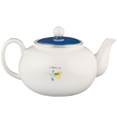 Rejoice Always Lemon Ceramic Teapot - 1 Thessalonians 5:16