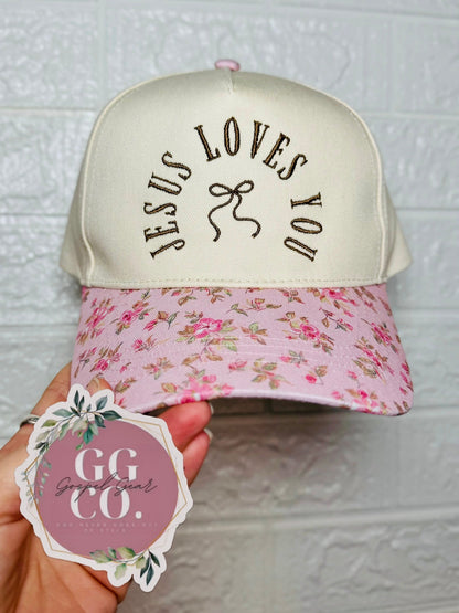 Elegant Bow Embroidered Hat, Embroidered Hat, Embroidered Christian Hat, Christian Hat, Dad Hat, Christian Gift, Embroidered Hat, Vintage Hat, Gift