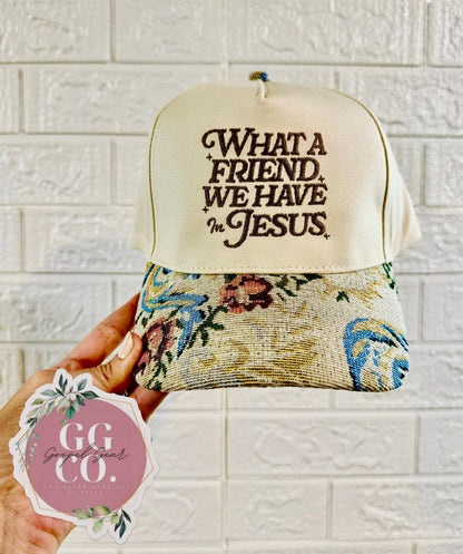 What A Friend We Have In Jesus Embroidered Hat, Embroidered Christian Hat, Christian Dad Hat, Christian Gift