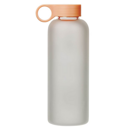 Walk by Faith Peach Floral Water Bottle - 2 Corinthians 5:7