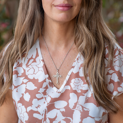 Amazing Grace Cross Necklace