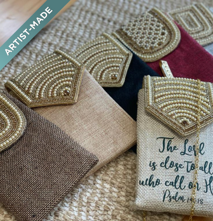 Crossbody Embroidered Cellphone / Eyeglass Bag by Rachel Christian