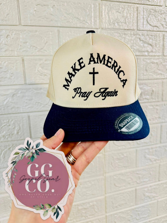 Make America Pray Again Embroidered Hat, Embroidered Christian Hat, Christian Dad Hat, Christian Gift, Embroidered Vintage Hat, Christian Gift