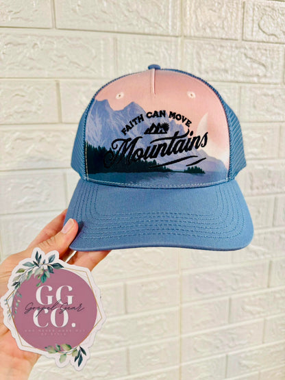 Faith Can Move Mountains - Specialty Christian Trucker Hat
