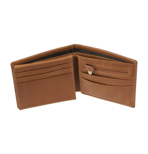 Seek First the Kingdom Saddle Tan Genuine Leather Wallet - Matthew 6:33