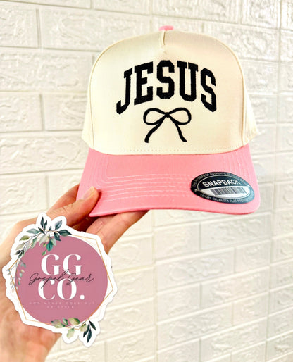 Jesus Bow Hat, Embroidered Vintage Hat, Christian Dad Hat, Christian Gift