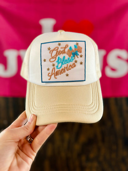 God Bless America - Christian Trucker Hat