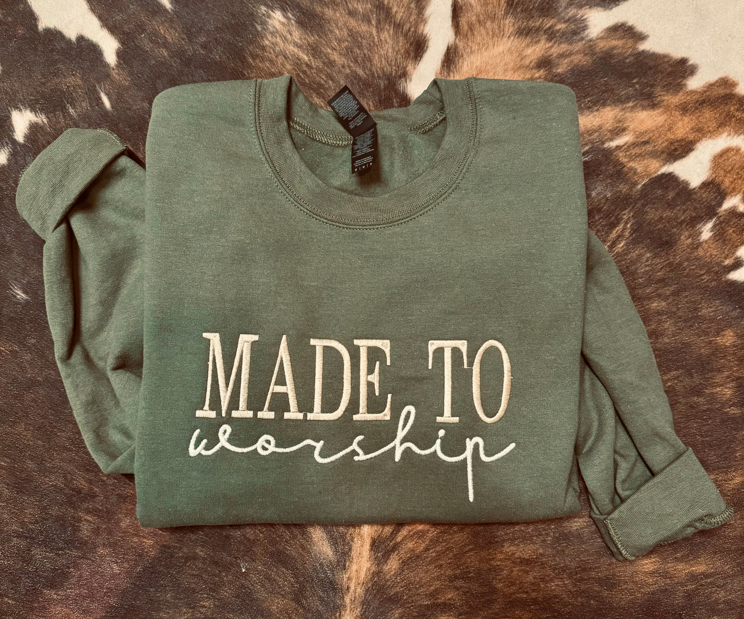 Made To Worship Embroidered Shirt - Christian Tee - Comfort Colors Shirt - Embroidered Shirt - Jesus Shirt - Christian
