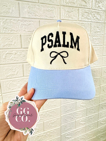 Psalm Bow Hat, Embroidered Vintage Hat, Christian Dad Hat, Christian Gift