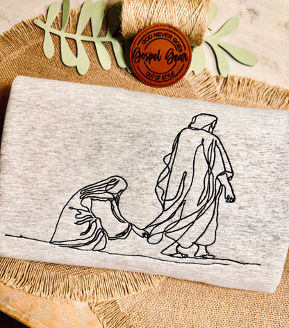 The Issue Of Blood Embroidered Shirt, Christian Sweatshirt, Embroidered Jesus Shirt, Christian Shirt, Christian Gift