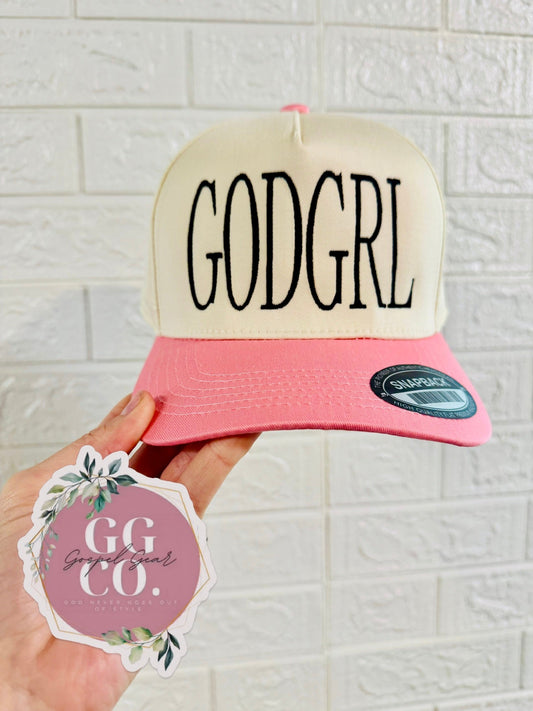 God Girl Embroidered Vintage Hat