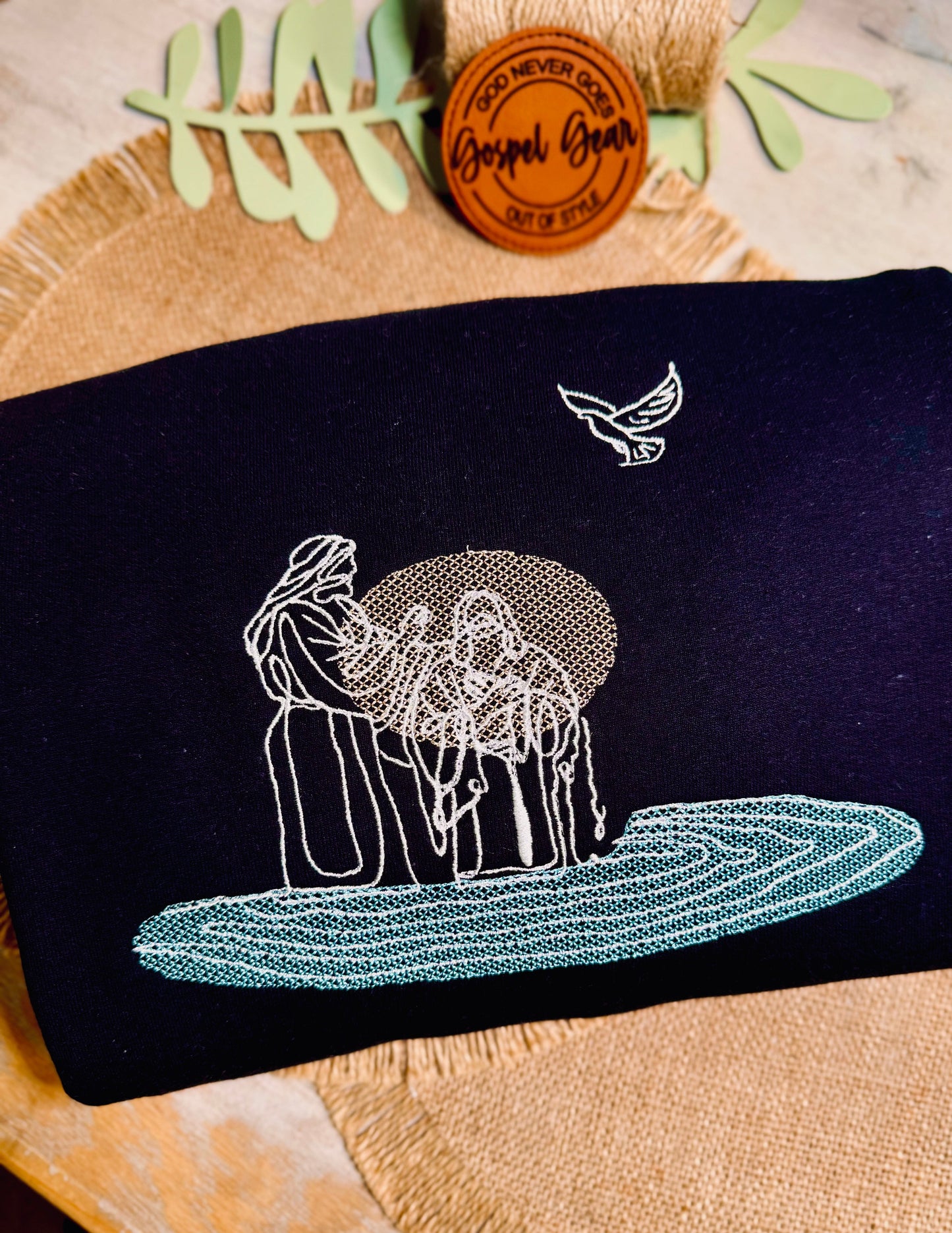 The Baptism Of Jesus Embroidered Shirt, Christian Sweatshirt, Embroidered Jesus Shirt, Christian Shirt, Christian Gift