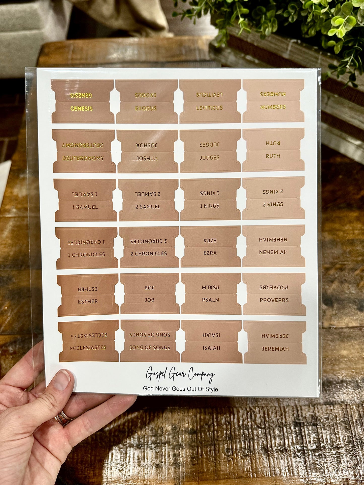 Gold Foil Sand Dune Matte Bible Tabs - Christian Bible Tabs