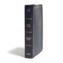CSB Large Print Personal Size Reference Bible, Navy Leather Touch: Holy Bible(Personalizable)