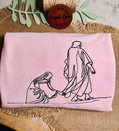 The Issue Of Blood Embroidered Shirt, Christian Sweatshirt, Embroidered Jesus Shirt, Christian Shirt, Christian Gift