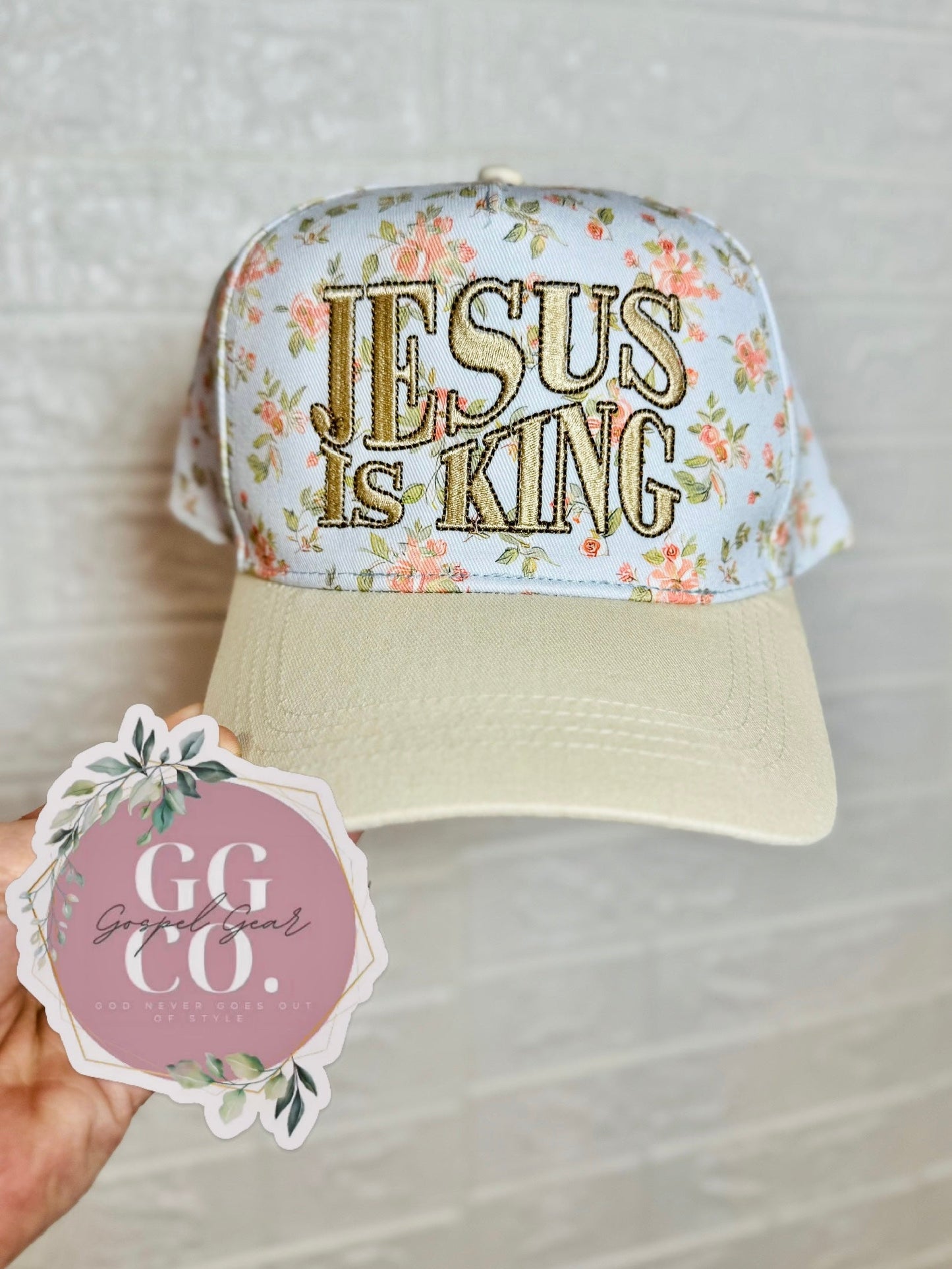 Jesus Is King Embroidered Hat,  Embroidered Christian Hat, Christian Dad Hat,  Embroidered Vintage Hat, Christian Gift