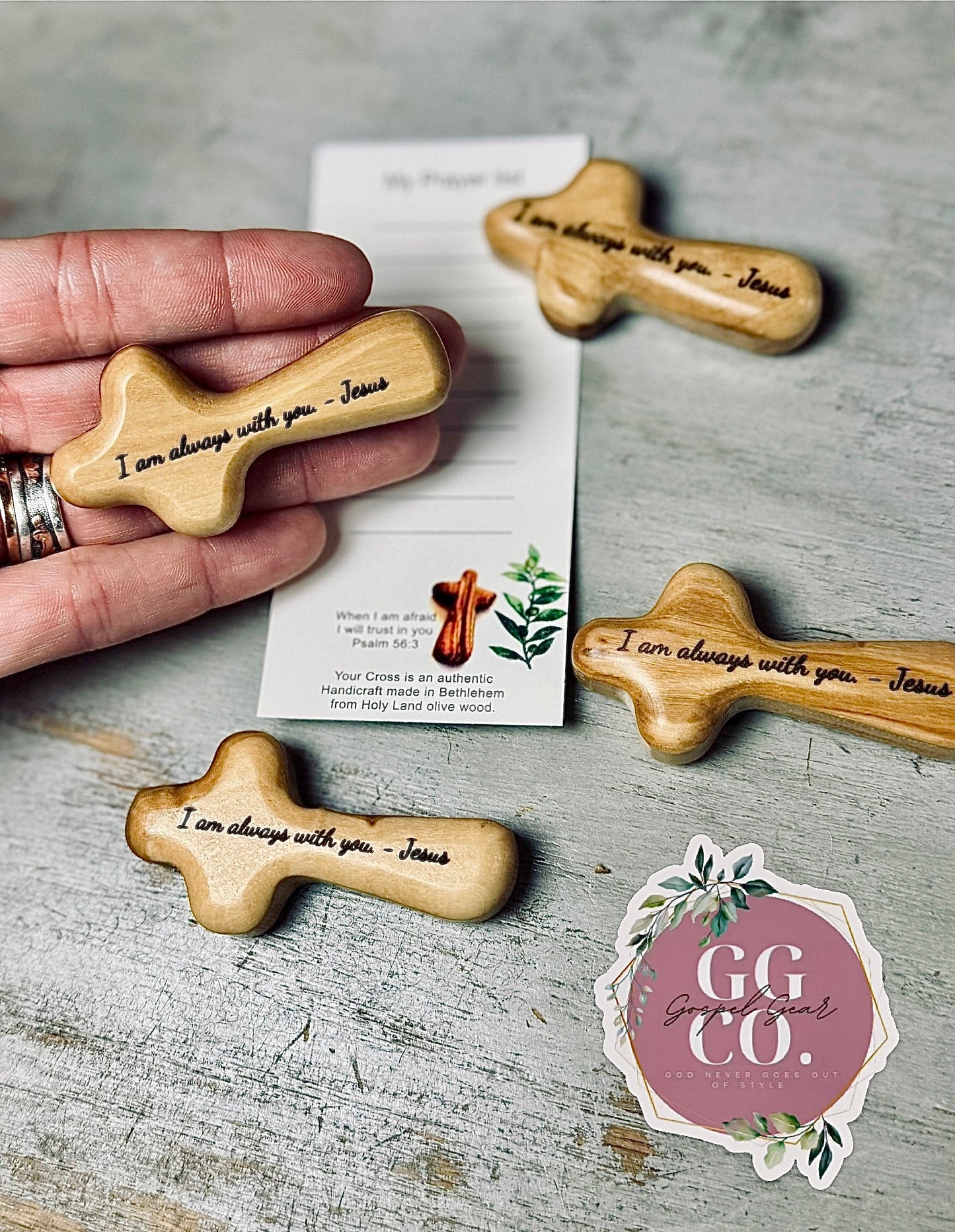 Engraved Olive Wood Comfort Cross, Christian Comfort Cross, Handmade Cross, Handheld Prayer Cross, Christian Gift