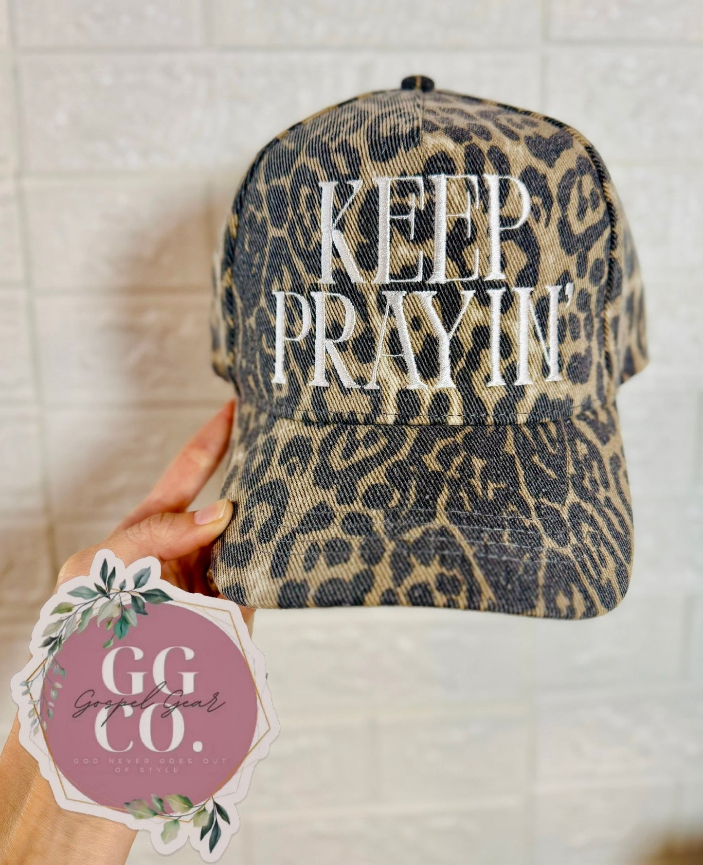 Keep Prayin Hat, Embroidered Vintage Hat, Christian Dad Hat, Christian Gift