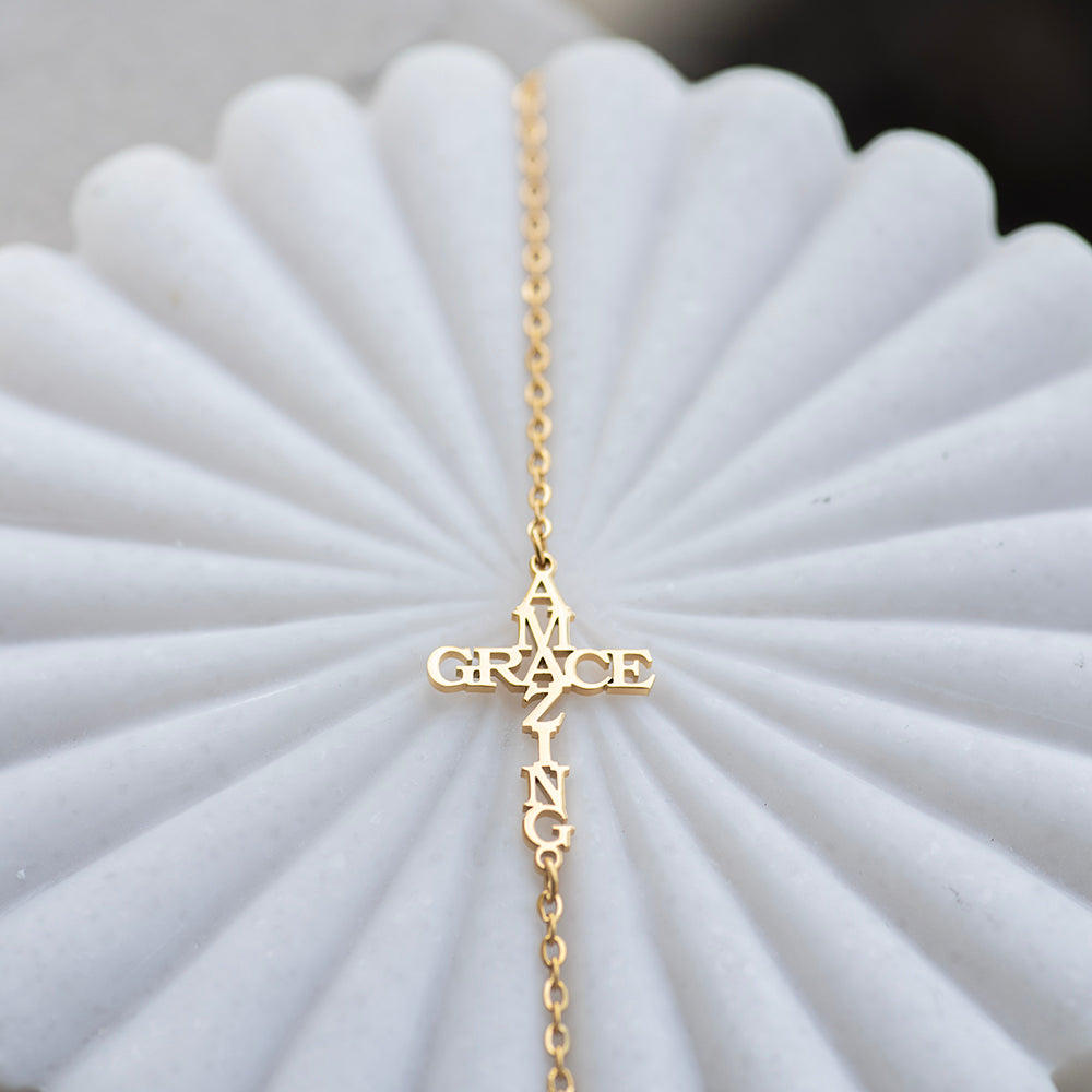 Amazing Grace Cross Bracelet