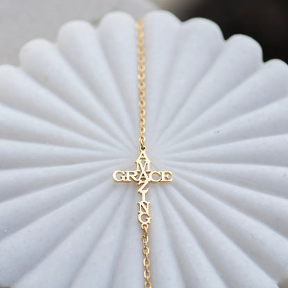 Amazing Grace Cross Bracelet