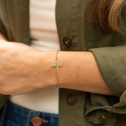 Amazing Grace Cross Bracelet