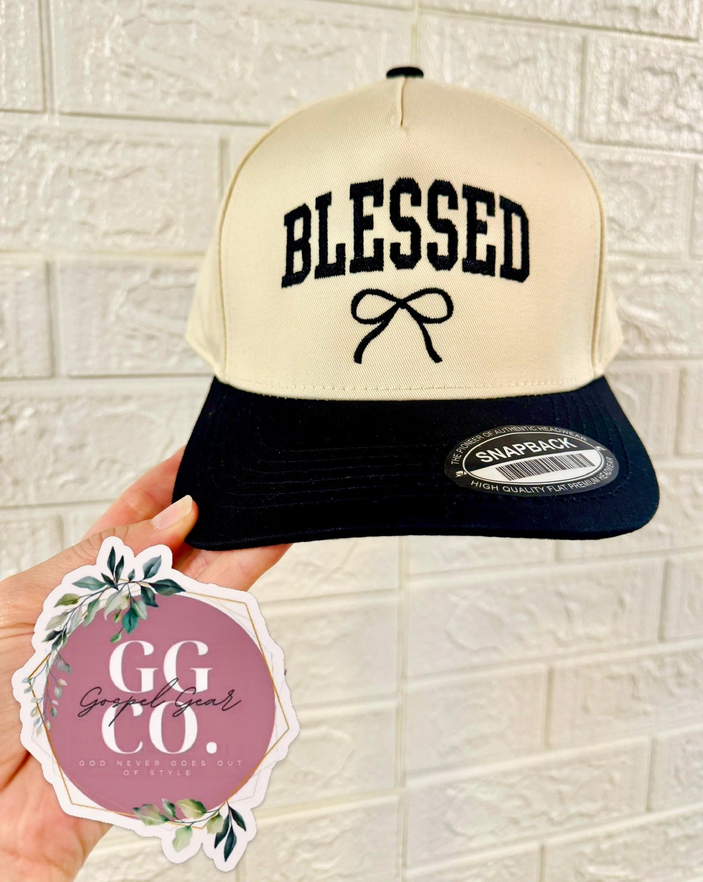 Blessed Bow - Embroidered Vintage Hat