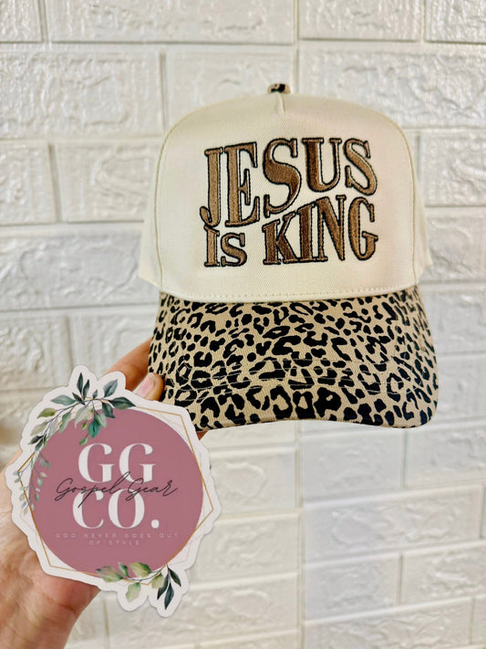Jesus Is King Embroidered Hat,  Embroidered Christian Hat, Christian Dad Hat,  Embroidered Vintage Hat, Christian Gift