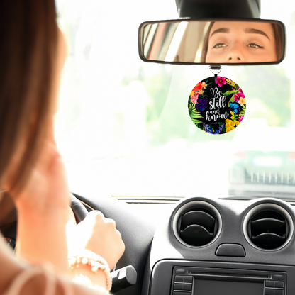 Be Still Round Key Chain, Rearview Mirror Ornament