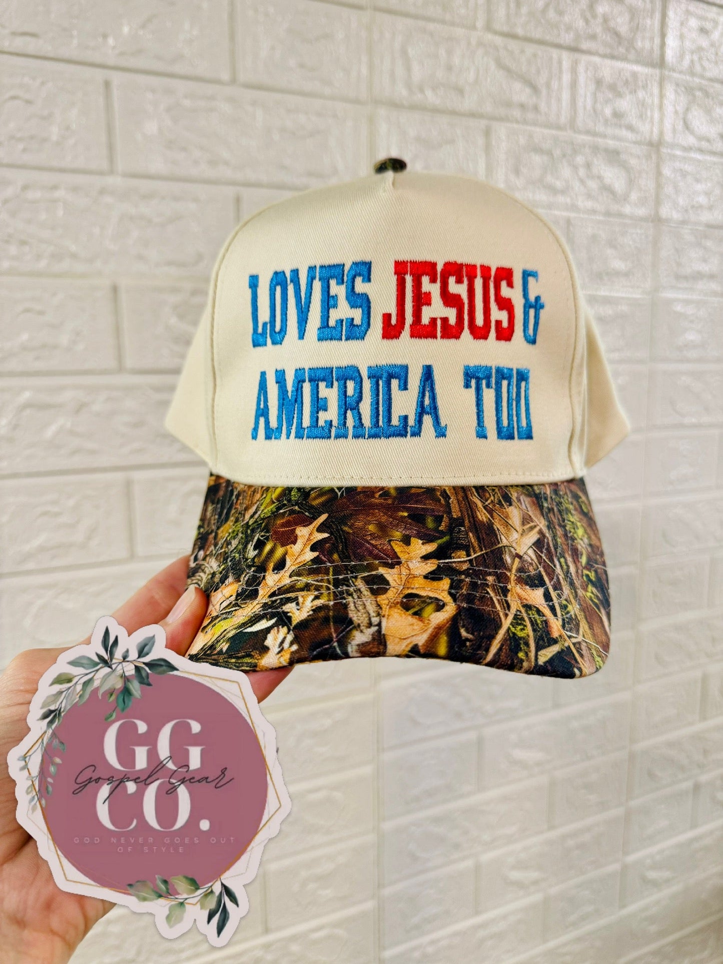 Loves Jesus & America Too Embroidered Hat, Embroidered Hat, Embroidered Christian Hat, Christian Dad Hat, Christian Gift, Embroidered Vintage Hat, Christian Gift