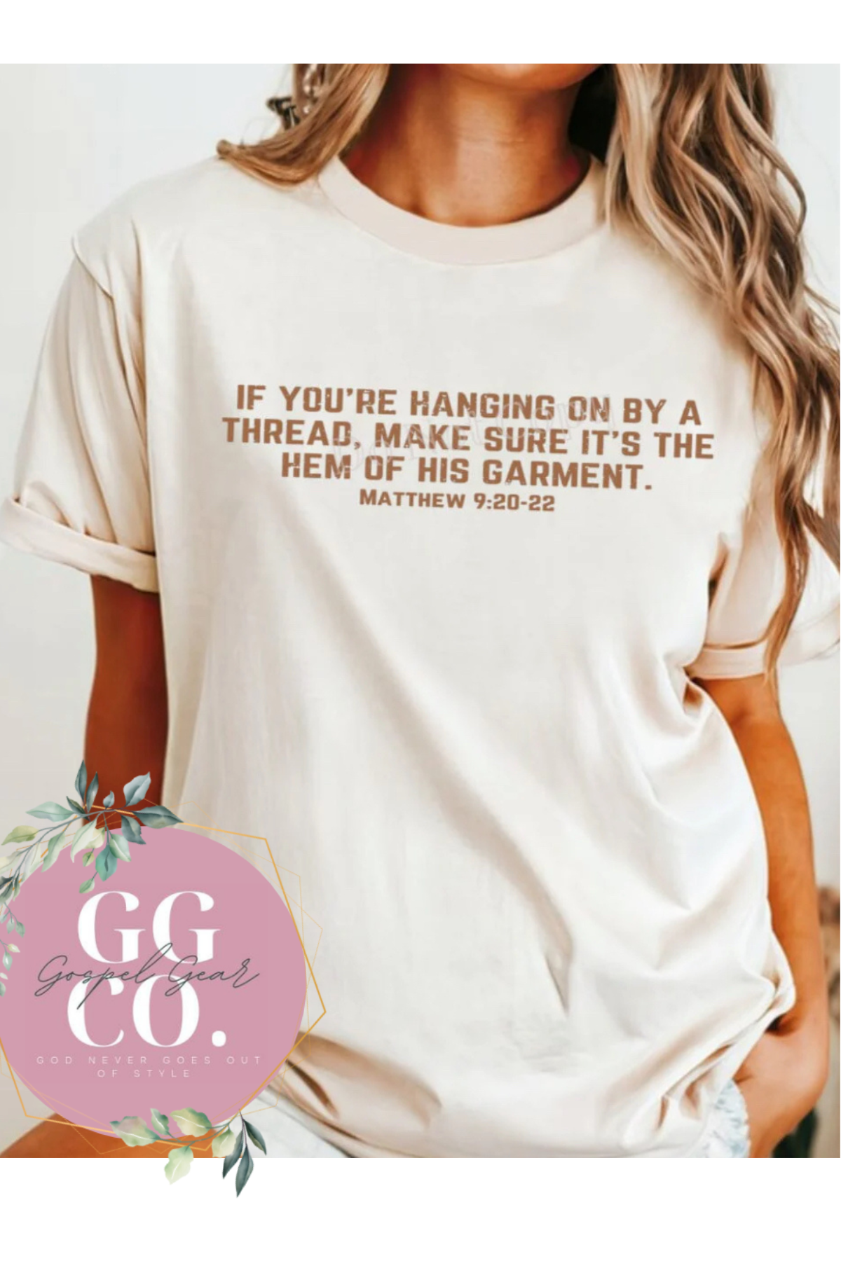 If You're Hanging By A Thread - Christian Shirt - Jesus Tee - Christian Apparel - Christian Gift (2-20)