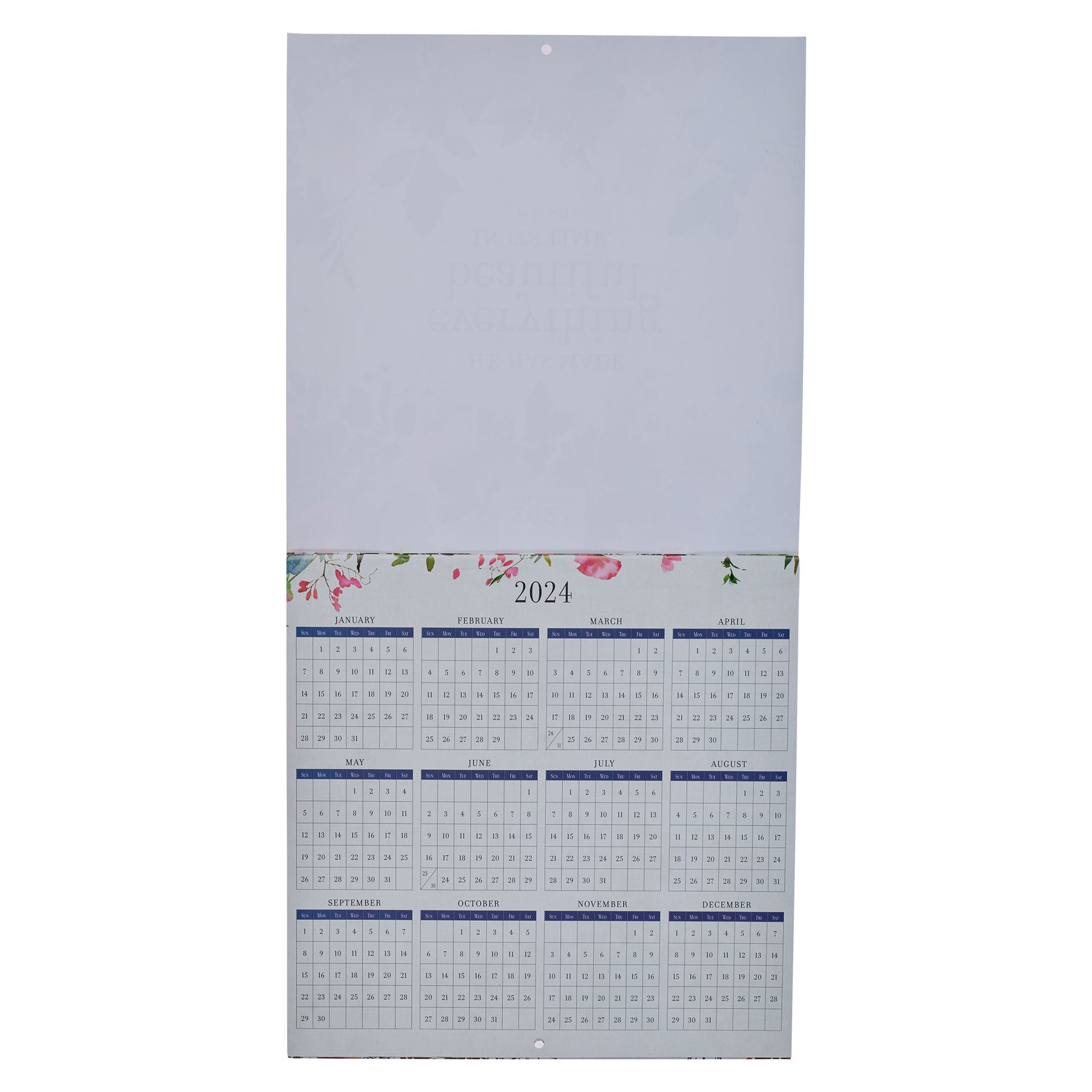 2024 Everything Beautiful Floral Wall Calendar