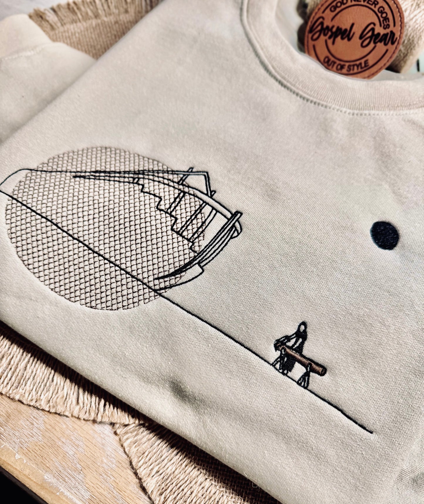 The Ark Embroidered Shirt, Christian Sweatshirt, Embroidered Jesus Shirt, Christian Shirt, Christian Gift