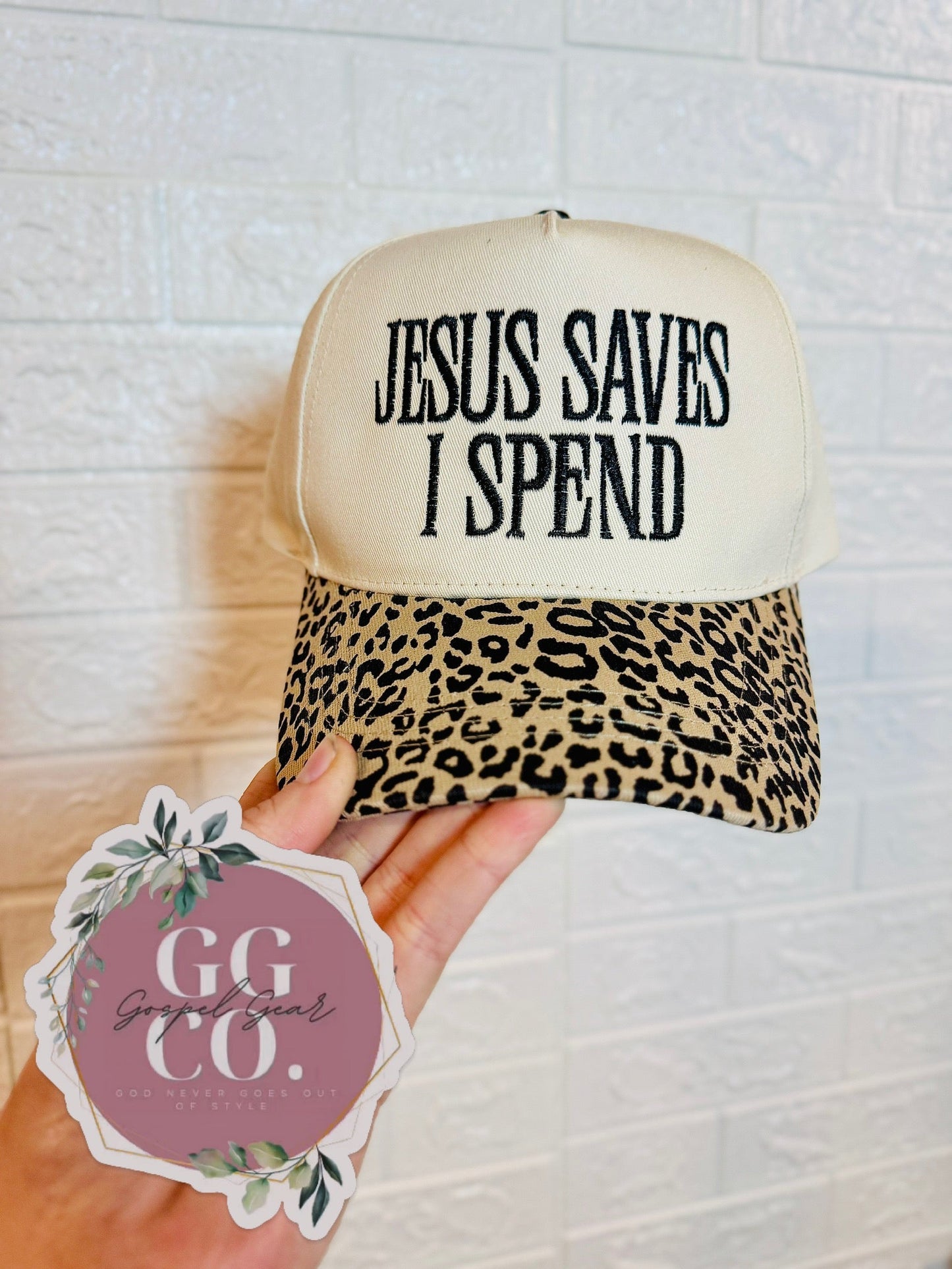 Jesus Saves I Spend Hat, Embroidered Vintage Hat, Christian Dad Hat, Christian Gift
