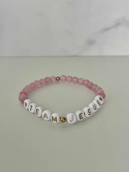 Opal Iridescent Bead Bracelet – Team Jesus Multicolor Faith Jewelry