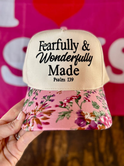Fearfully And Wonderfully Made - Embroidered Vintage Hat